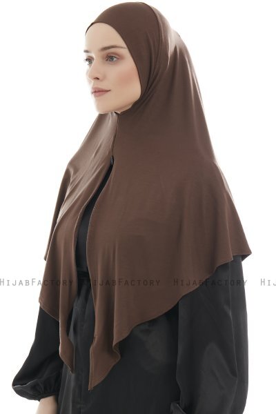  Ajda - Bruin Hijab Met Rits