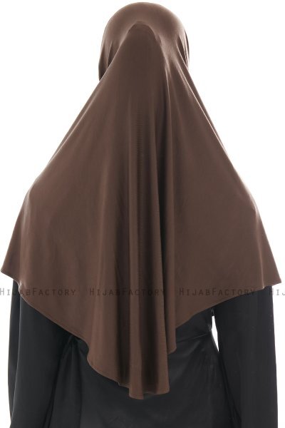  Ajda - Bruin Hijab Met Rits