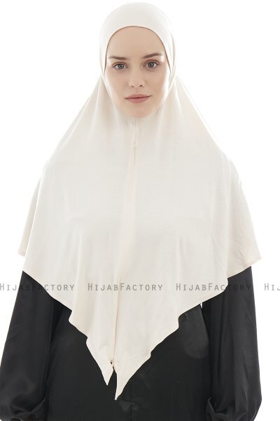  Ajda - Beige Hijab Met Rits