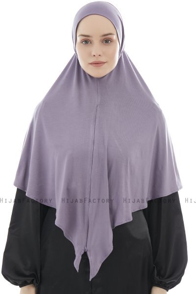  Ajda - Donkerpaars Hijab Met Rits