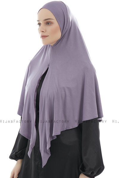  Ajda - Donkerpaars Hijab Met Rits