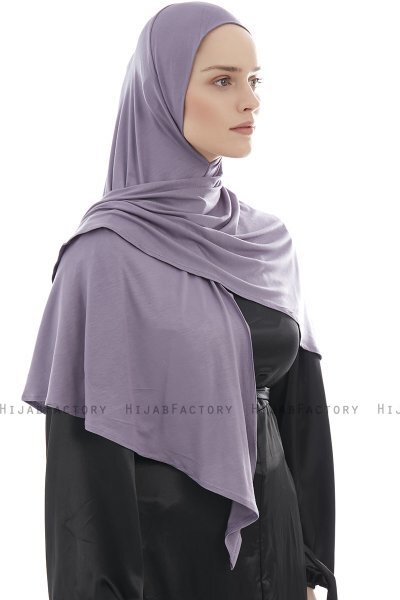  Ajda - Donkerpaars Hijab Met Rits