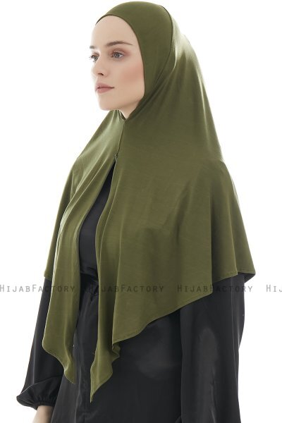  Ajda - Khaki Hijab Met Rits