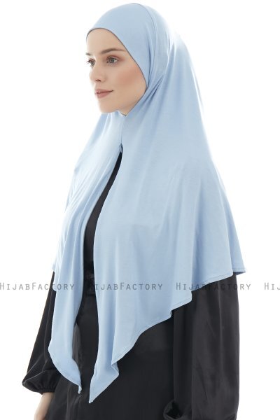  Ajda - Lichtblauw Hijab Met Rits
