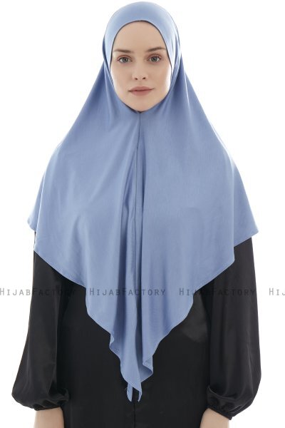  Ajda - Indigo Hijab Met Rits
