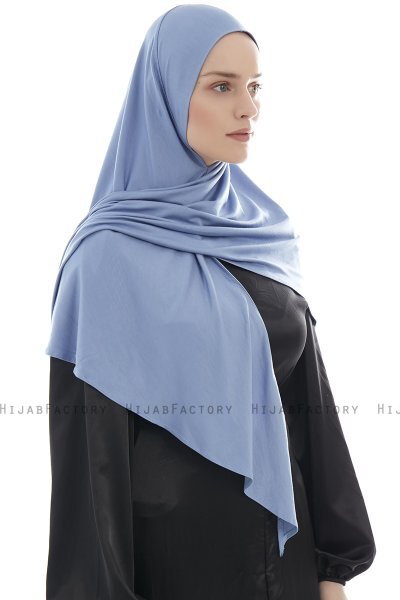  Ajda - Indigo Hijab Met Rits