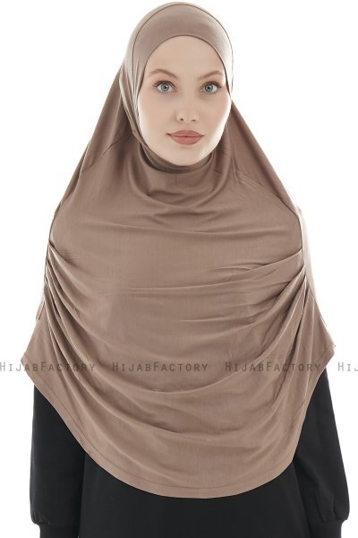 Roxelana - Donker Taupe Al Amira Lang Hijab