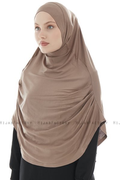 Roxelana - Donker Taupe Al Amira Lang Hijab