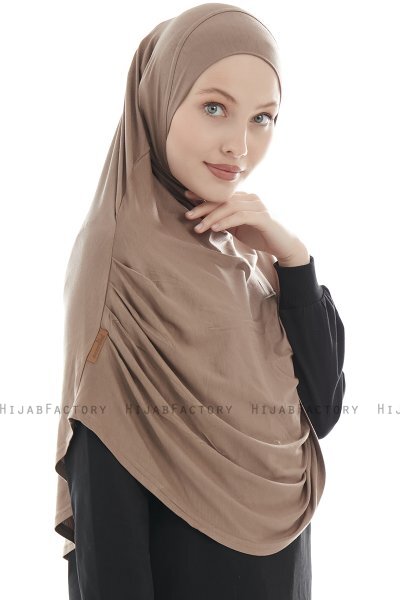 Roxelana - Donker Taupe Al Amira Lang Hijab