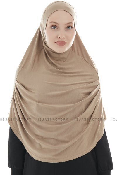 Roxelana - Lichtbruin Al Amira Lang Hijab