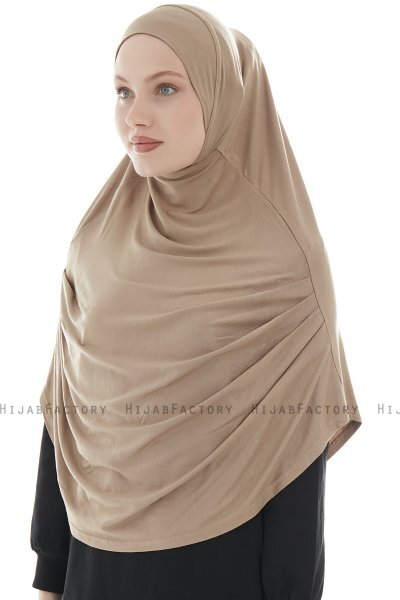 Roxelana - Lichtbruin Al Amira Lang Hijab