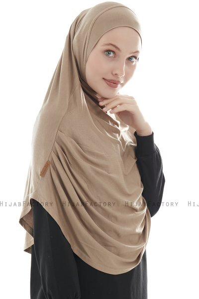 Roxelana - Lichtbruin Al Amira Lang Hijab