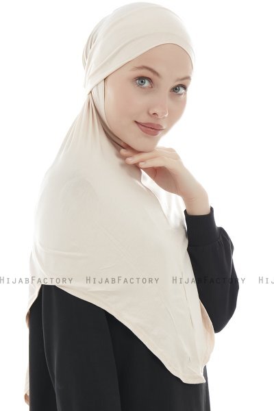 Sefa - Beige Al Amira One-Piece Hijab