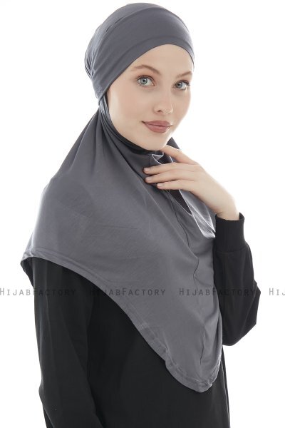 Sefa - Donker Grijs Al Amira One-Piece Hijab