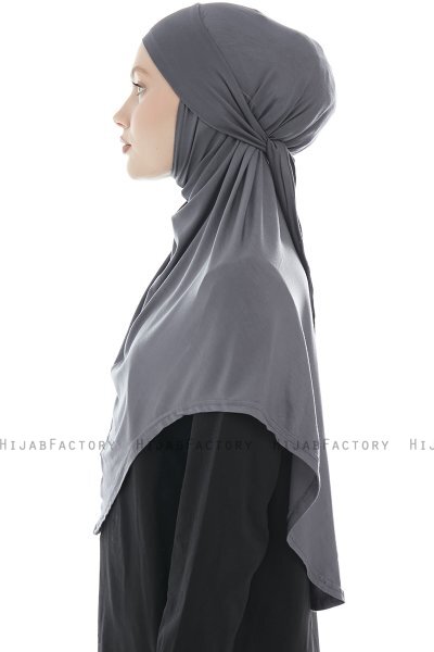 Sefa - Donker Grijs Al Amira One-Piece Hijab