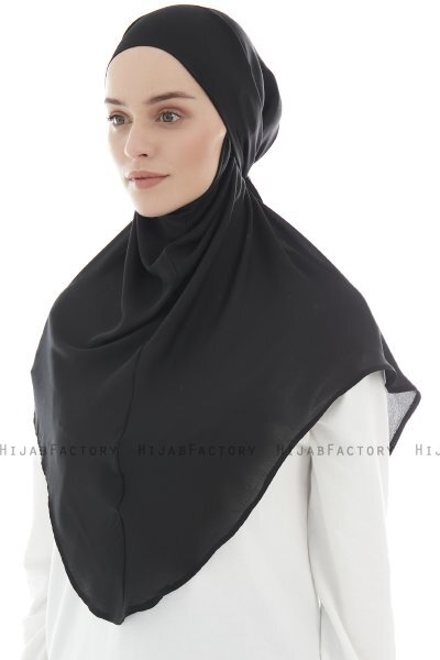 Ebrar - Zwart Al Amira Crepe Chiffon Hijab