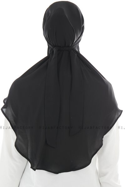 Ebrar - Zwart Al Amira Crepe Chiffon Hijab