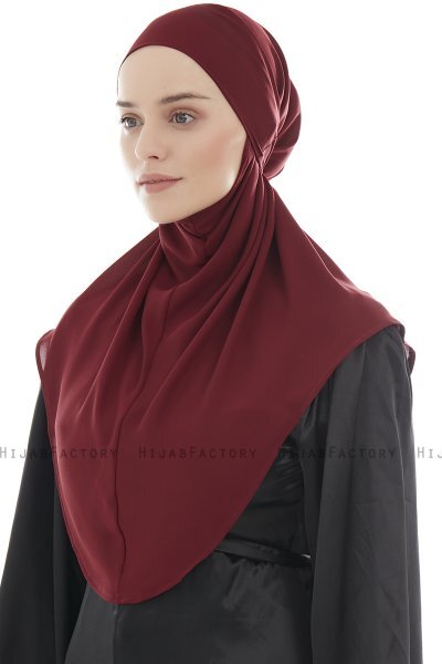 Ebrar - Bordeaux Al Amira Crepe Chiffon Hijab