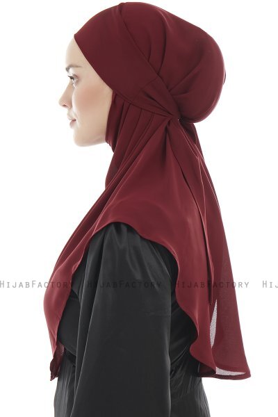 Ebrar - Bordeaux Al Amira Crepe Chiffon Hijab