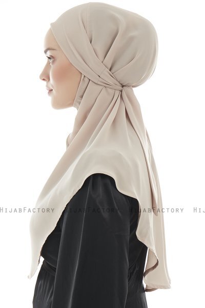 Ebrar - Licht Taupe Al Amira Crepe Chiffon Hijab