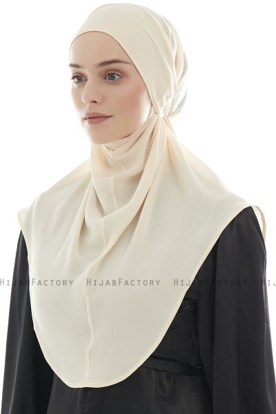 Ebrar - Licht Beige Al Amira Crepe Chiffon Hijab