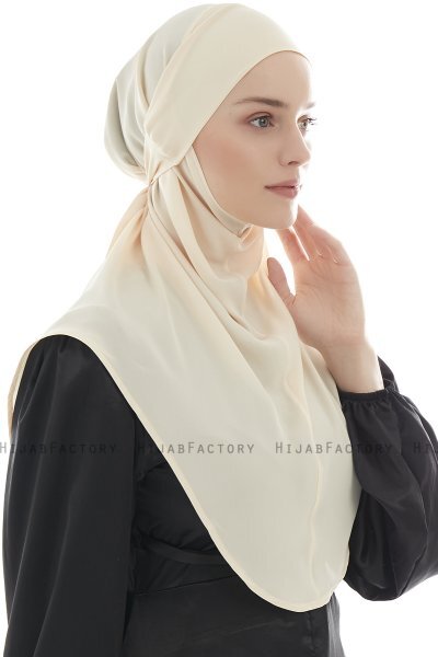 Ebrar - Licht Beige Al Amira Crepe Chiffon Hijab