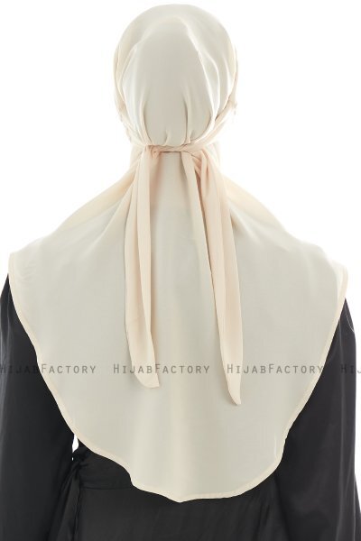 Ebrar - Licht Beige Al Amira Crepe Chiffon Hijab