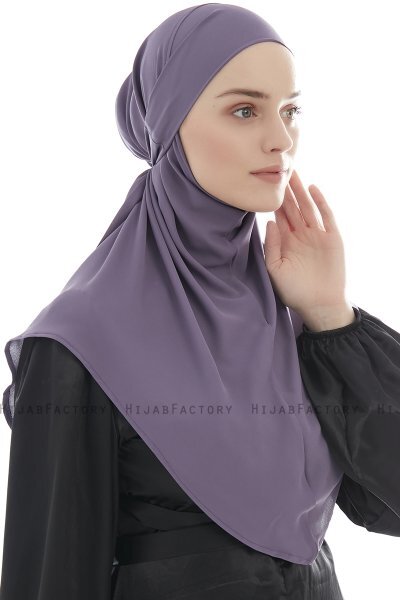 Ebrar - Donkerpaars Al Amira Crepe Chiffon Hijab
