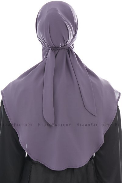 Ebrar - Donkerpaars Al Amira Crepe Chiffon Hijab