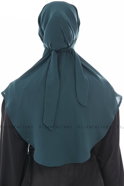Ebrar - Donkergroen Al Amira Crepe Chiffon Hijab