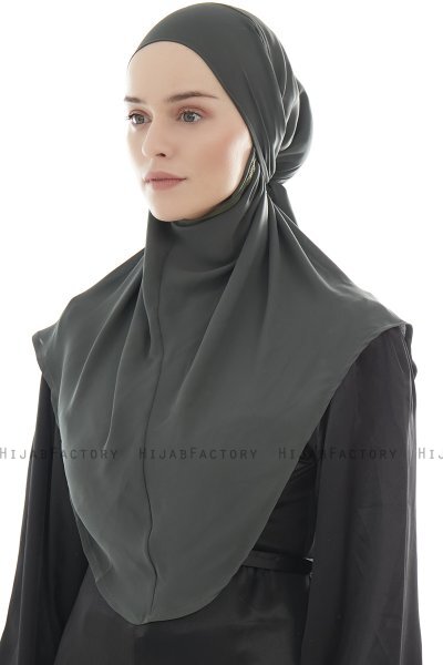 Ebrar - Khaki Al Amira Crepe Chiffon Hijab