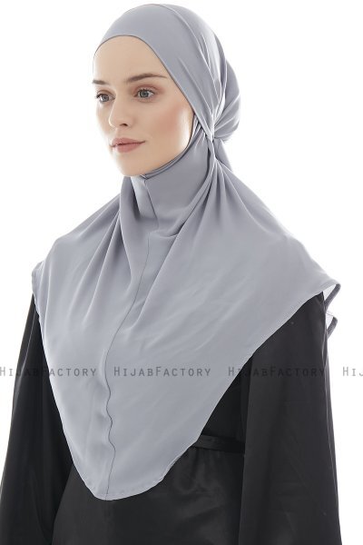 Ebrar - Lichtgrijs Al Amira Crepe Chiffon Hijab