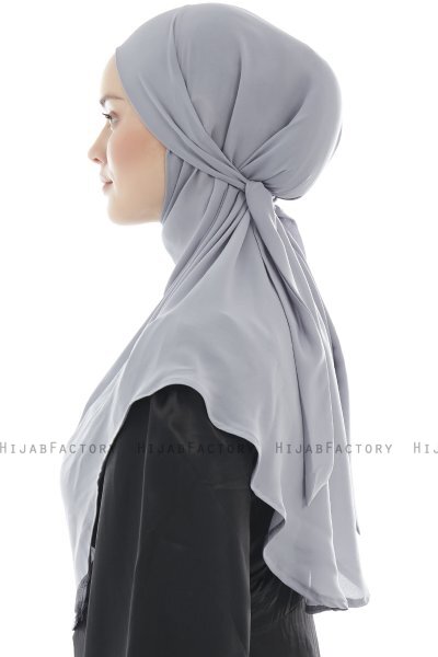 Ebrar - Lichtgrijs Al Amira Crepe Chiffon Hijab