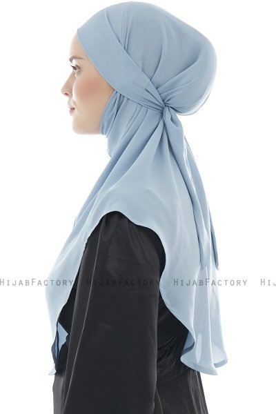 Ebrar - Lichtblauw Al Amira Crepe Chiffon Hijab