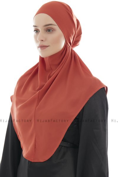 Ebrar - Baksteenrood Al Amira Crepe Chiffon Hijab