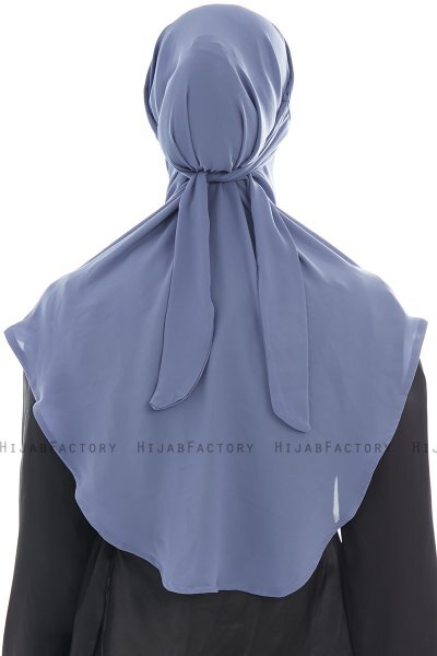 Ebrar - Indigo Al Amira Crepe Chiffon Hijab