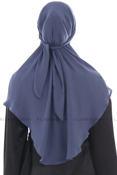 Ebrar - Royal Blue Al Amira Crepe Chiffon Hijab