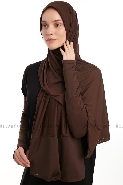 Azize - Bruin Pro Scarf Sport Hijab Set