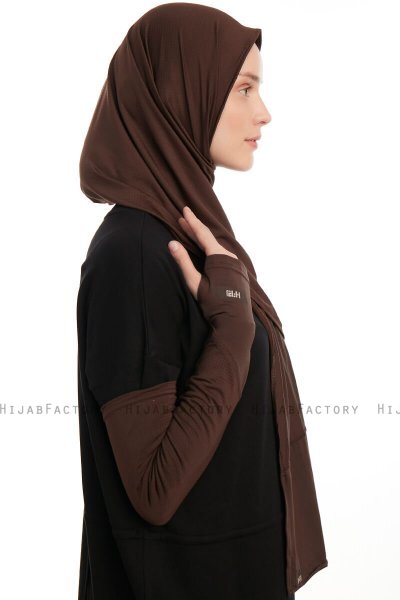 Azize - Bruin Pro Scarf Sport Hijab Set