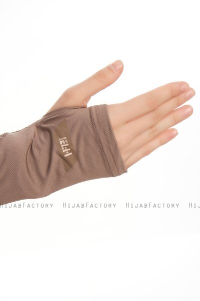 Azize - Donker Taupe Pro Scarf Sport Hijab Set