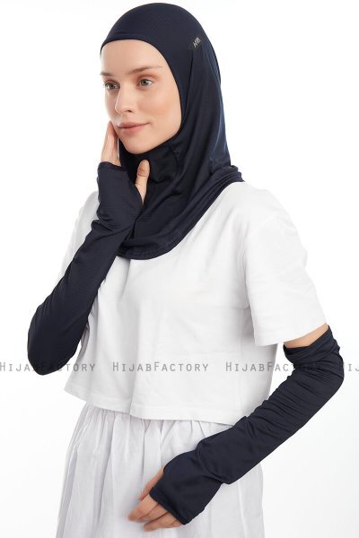 Bayda - Marineblauw Pro Sport Hijab Set