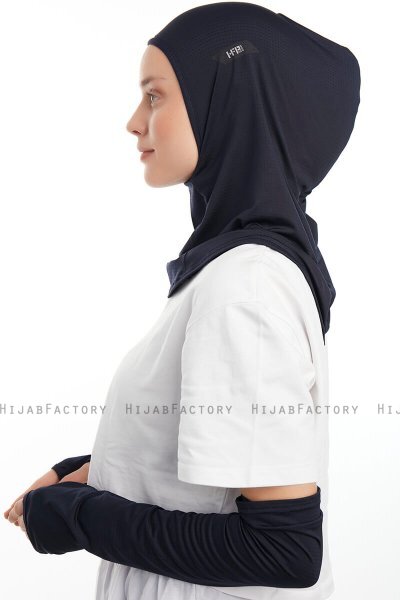 Bayda - Marineblauw Pro Sport Hijab Set