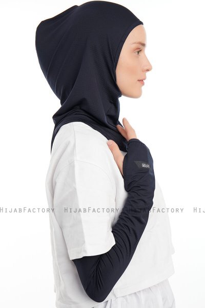 Bayda - Marineblauw Pro Sport Hijab Set