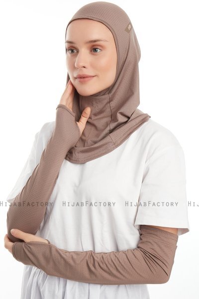 Bayda- Donker Taupe Pro Sport Hijab Set
