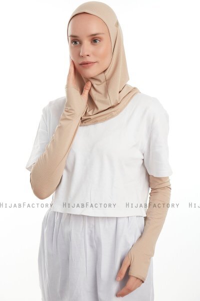 Bayda - Licht Taupe Pro Sport Hijab Set