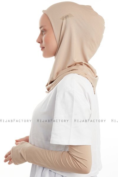 Bayda - Licht Taupe Pro Sport Hijab Set