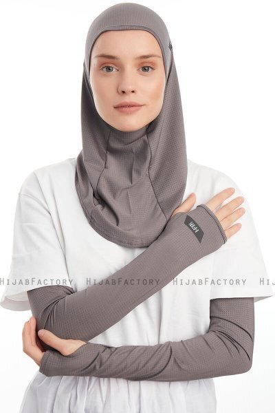 Bayda - Donker Grijs Pro Sport Hijab Set