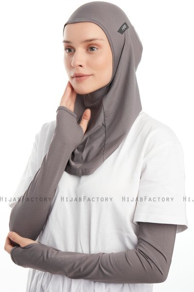 Bayda - Donker Grijs Pro Sport Hijab Set