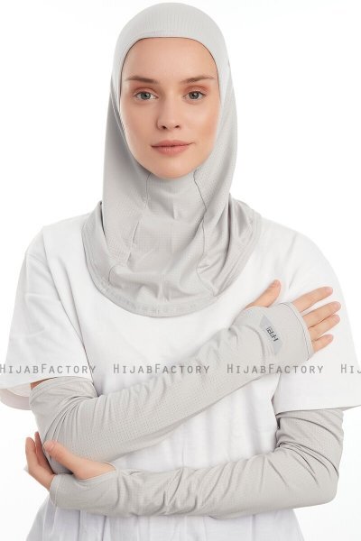 Bayda - Lichtgrijs Pro Sport Hijab Set