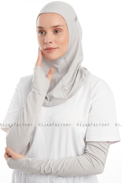 Bayda - Lichtgrijs Pro Sport Hijab Set